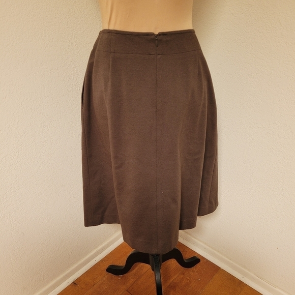 Talbots Brown Stretch Skirt with Built in Belt - Picture 6 of 6